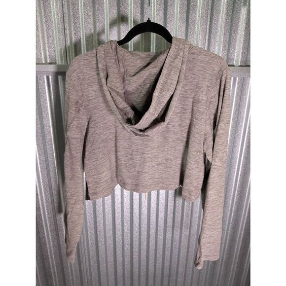 NWT 90 degree by Reflex Mocha Cropped Lightweight Hoodie XL - Picture 2 of 5